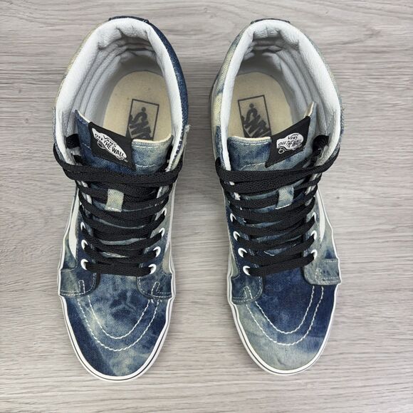 Vans Sk8 Hi Denim Shoes Sneakers Blue White Size Men 8.5 Women 10 High Top Skate - Picture 6 of 12